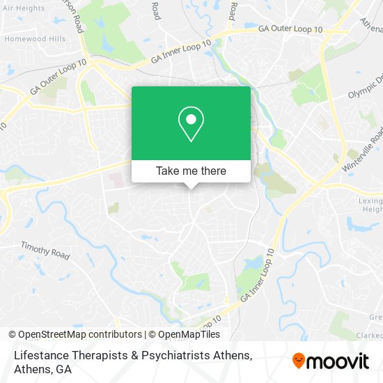 Mapa de Lifestance Therapists & Psychiatrists Athens