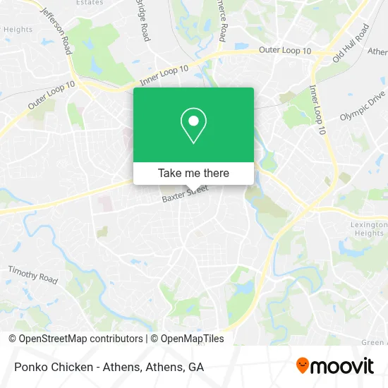 Ponko Chicken - Athens map