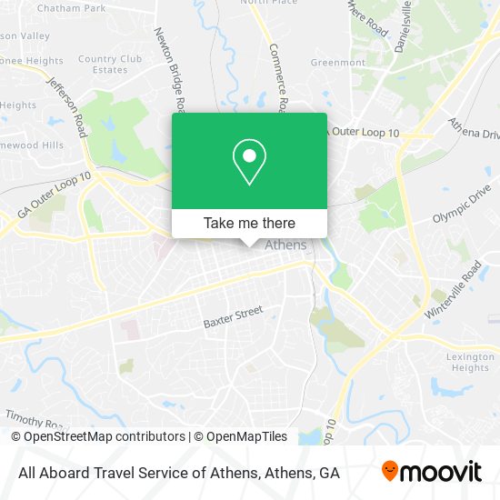 Mapa de All Aboard Travel Service of Athens