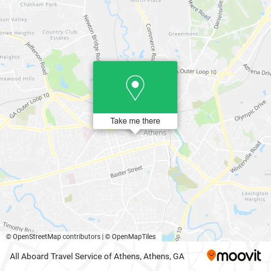 All Aboard Travel Service of Athens map
