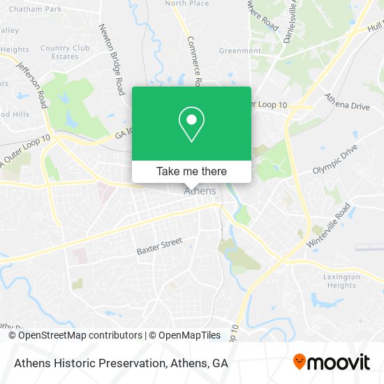 Athens Historic Preservation map