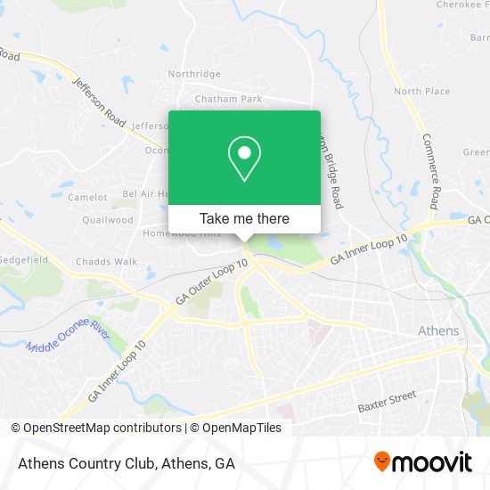 Athens Country Club map