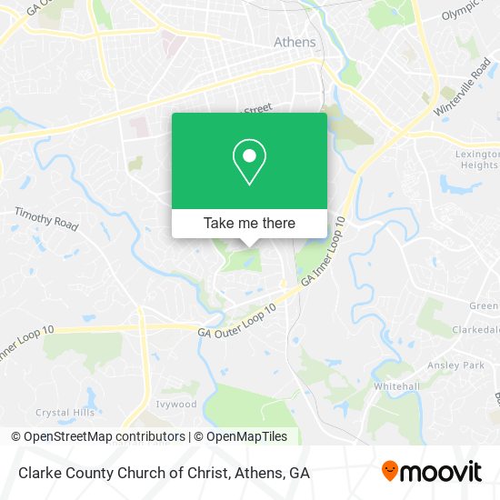Mapa de Clarke County Church of Christ