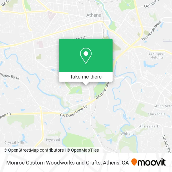 Monroe Custom Woodworks and Crafts map