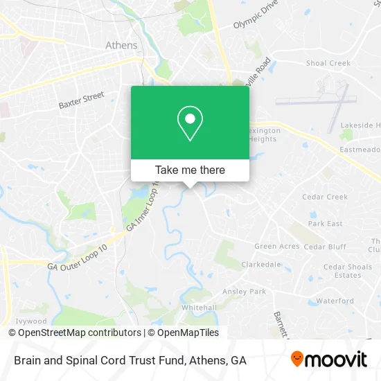 Brain and Spinal Cord Trust Fund map