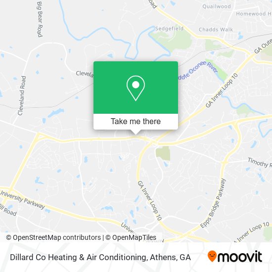 Mapa de Dillard Co Heating & Air Conditioning