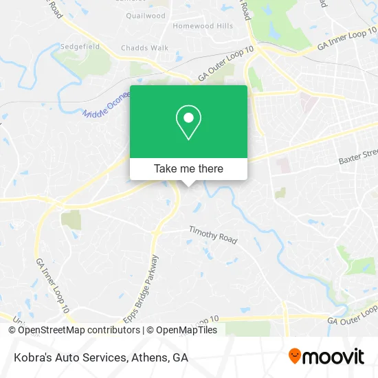 Kobra's Auto Services map