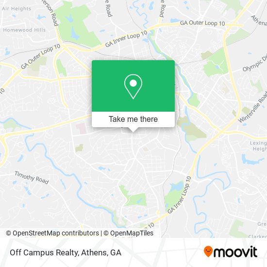 Off Campus Realty map