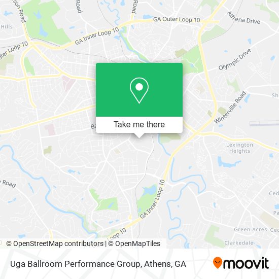 Mapa de Uga Ballroom Performance Group