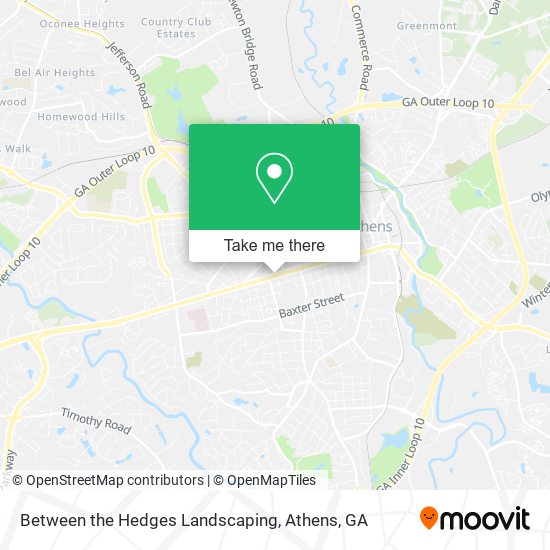 Between the Hedges Landscaping map
