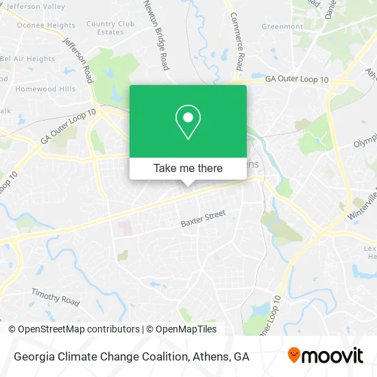 Georgia Climate Change Coalition map