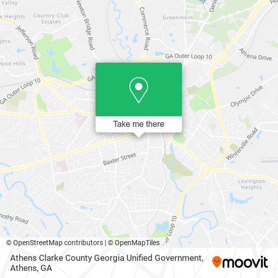 Athens Clarke County Georgia Unified Government map