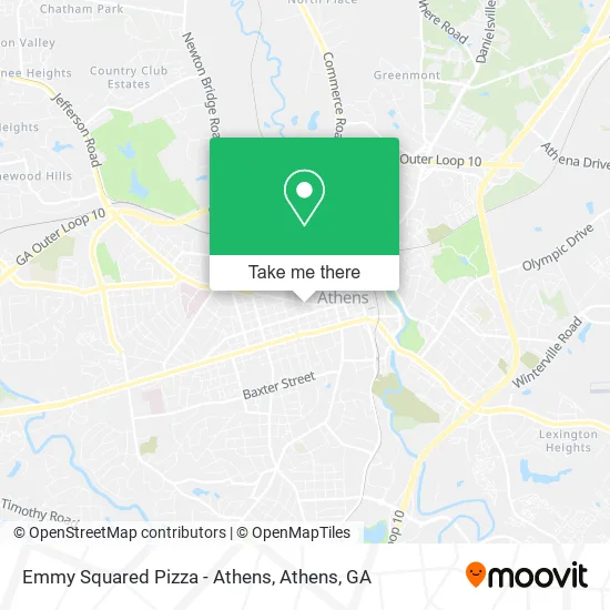 Emmy Squared Pizza - Athens map
