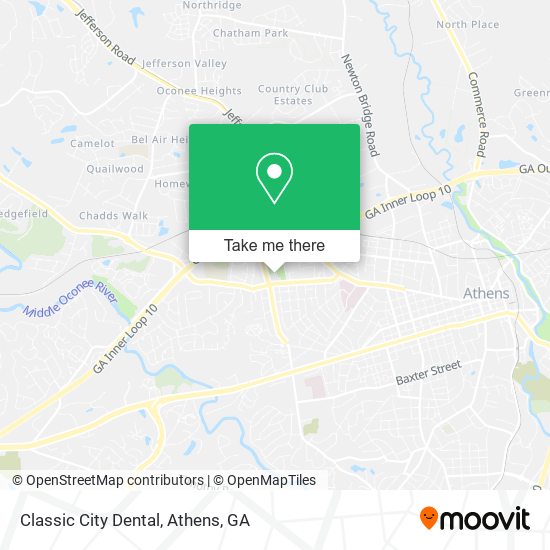 Classic City Dental map