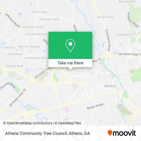 Athens Community Tree Council map