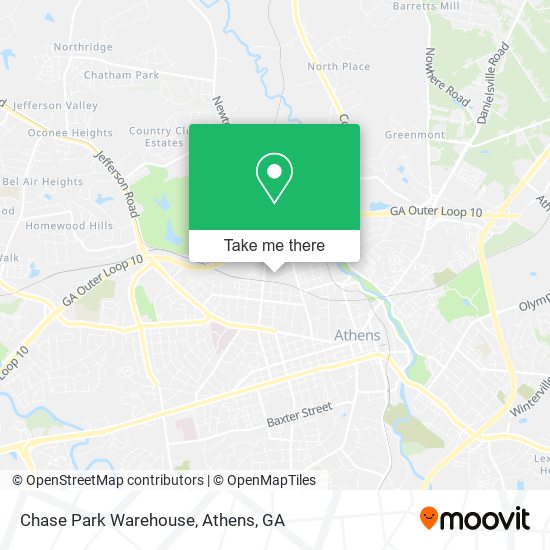 Chase Park Warehouse map