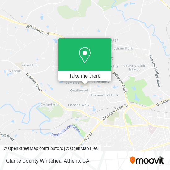 Clarke County Whitehea map