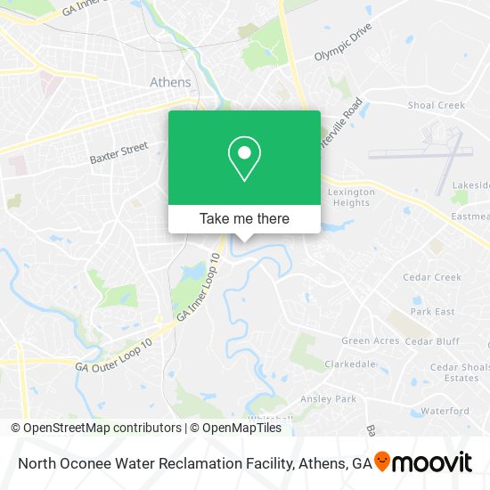 North Oconee Water Reclamation Facility map