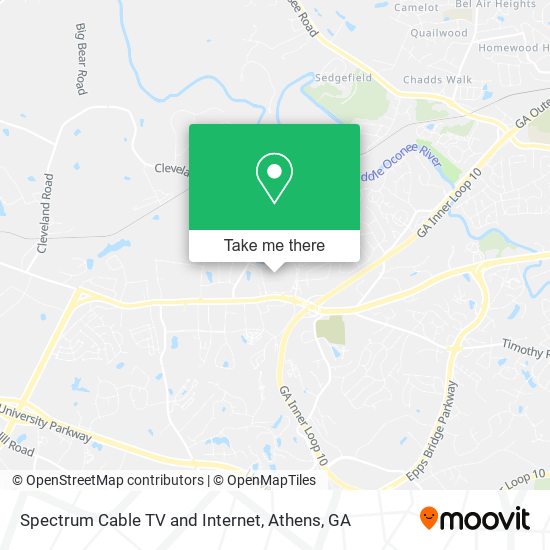 Mapa de Spectrum Cable TV and Internet