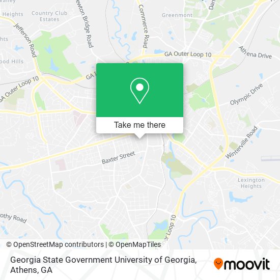 Georgia State Government University of Georgia map