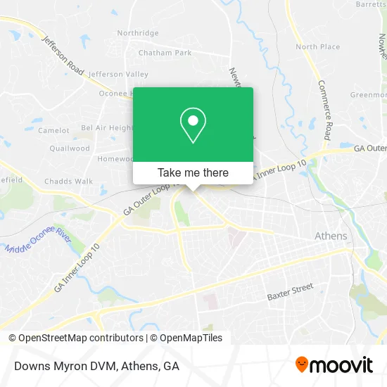 Downs Myron DVM map