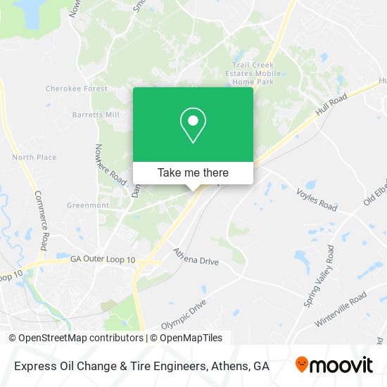 Mapa de Express Oil Change & Tire Engineers