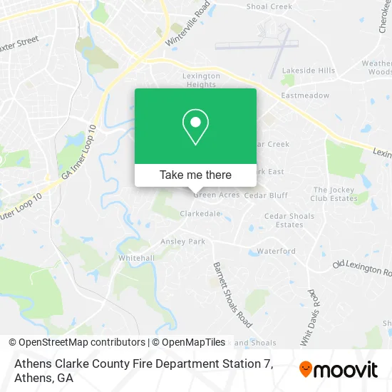 Athens Clarke County Fire Department Station 7 map