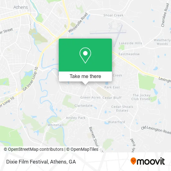 Dixie Film Festival map