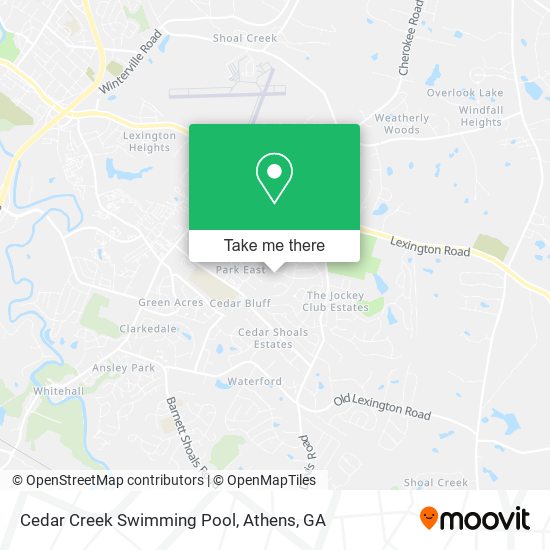 Mapa de Cedar Creek Swimming Pool