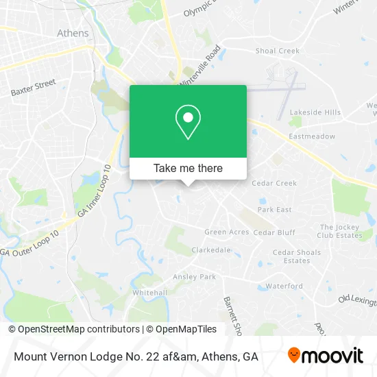 Mapa de Mount Vernon Lodge No. 22 af&am