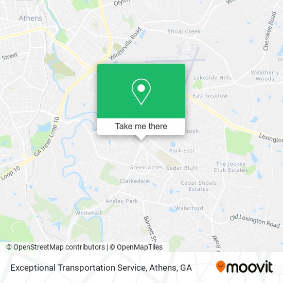 Exceptional Transportation Service map