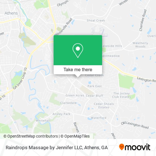 Raindrops Massage by Jennifer LLC map