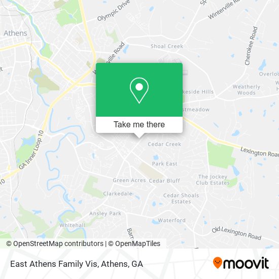 Mapa de East Athens Family Vis