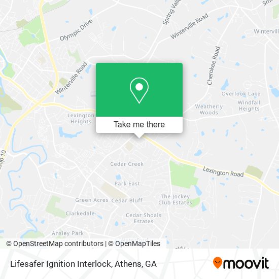 Lifesafer Ignition Interlock map