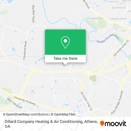 Dillard Company Heating & Air Conditioning map