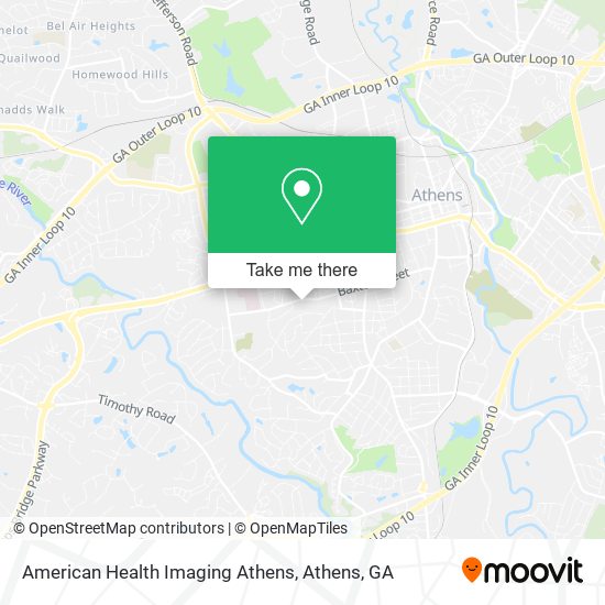 American Health Imaging Athens map