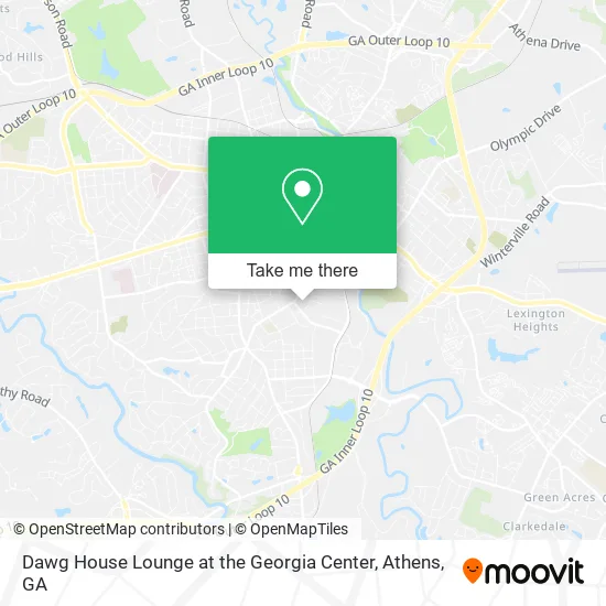 Dawg House Lounge at the Georgia Center map