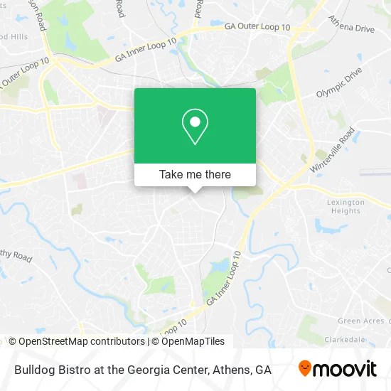 Bulldog Bistro at the Georgia Center map