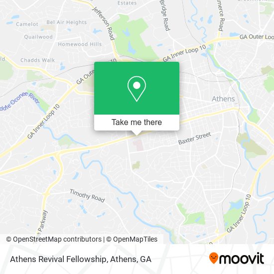 Athens Revival Fellowship map