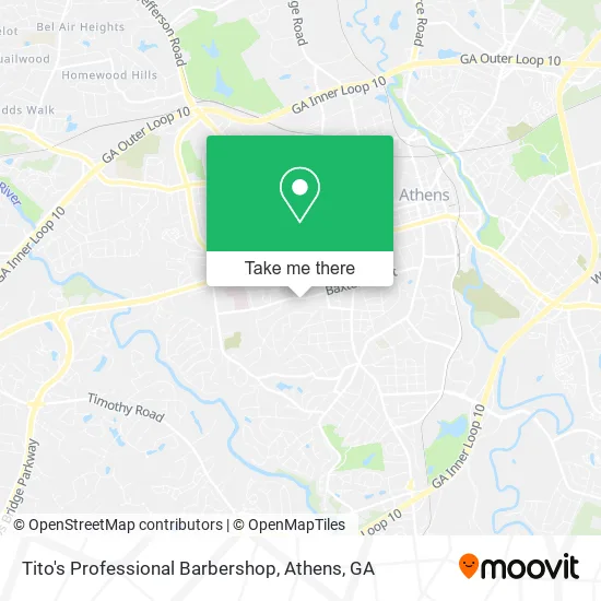 Tito's Professional Barbershop map