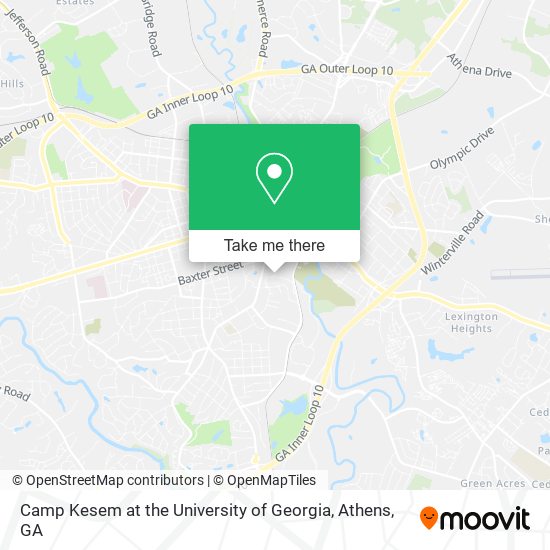 Camp Kesem at the University of Georgia map
