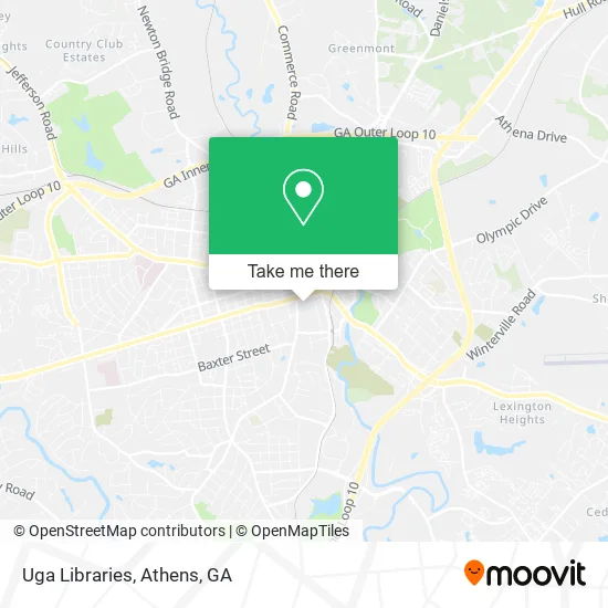 Uga Libraries map