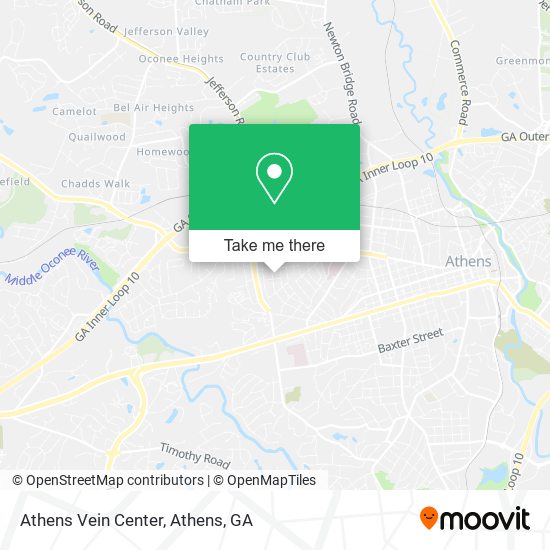 Athens Vein Center map