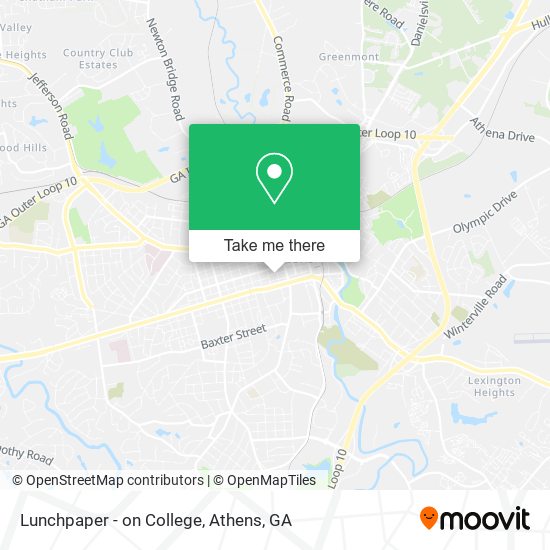 Lunchpaper - on College map