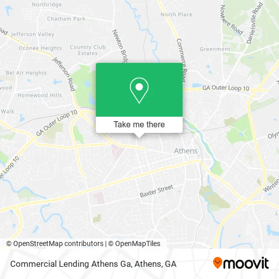 Commercial Lending Athens Ga map
