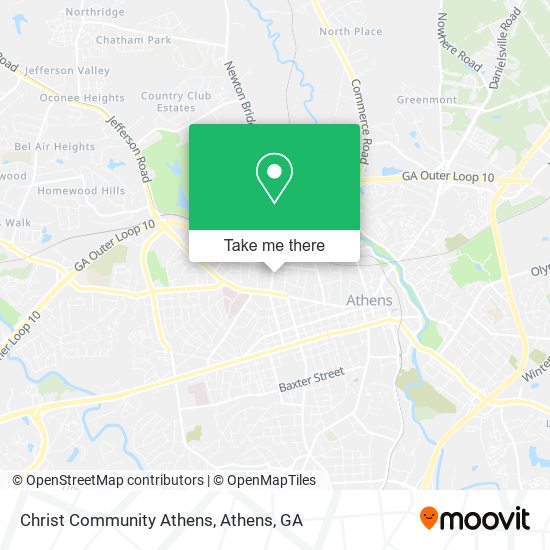 Christ Community Athens map