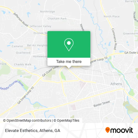 Mapa de Elevate Esthetics