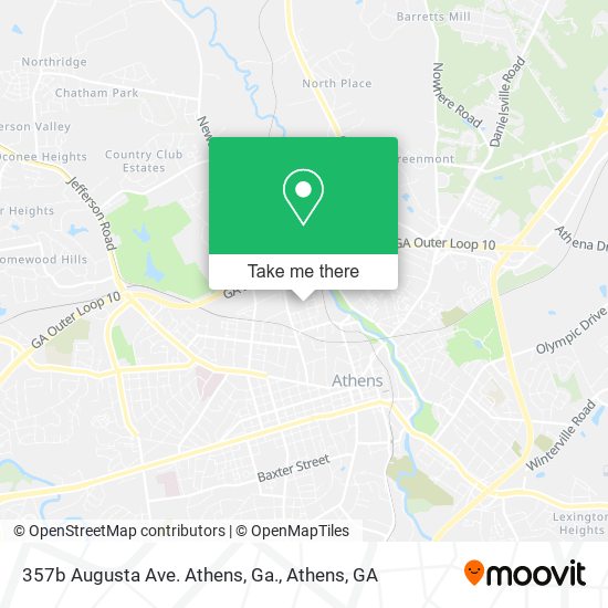 Mapa de 357b Augusta Ave. Athens, Ga.