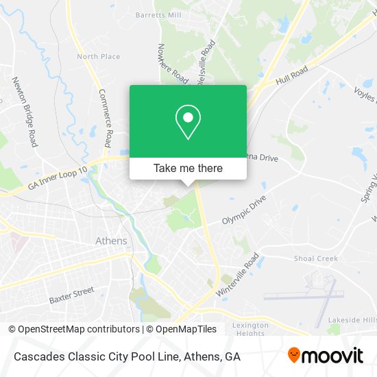 Mapa de Cascades Classic City Pool Line
