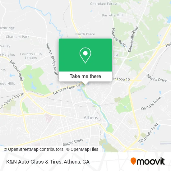 K&N Auto Glass & Tires map